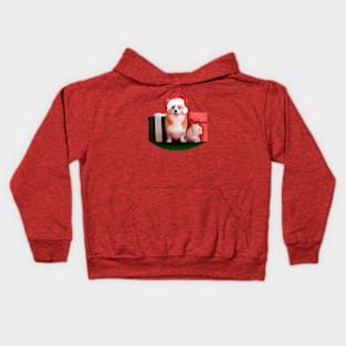 Dog and cat with presents Kids Hoodie